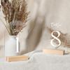 UNIQOOO 20 Pack 4" Wood Stands for Wedding Acrylic Sign, Wood Table Number Holders for 1/8 Thick Acrylic Sheets | Wedding Display Stand, Card Holder, Great for Bar Menu, Retail Sign, Party and Events view 2