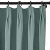 ChadMade 2 Panels 27 Inch Wide by 108 Inch Long Linen Cotton Curtains Room Darkening Pinch Pleated Draperies Living Room Patio Sliding Door Extra Long Drapes, Smoke Blue, Cary Collection view 2