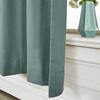 ChadMade 2 Panels 27 Inch Wide by 108 Inch Long Linen Cotton Curtains Room Darkening Pinch Pleated Draperies Living Room Patio Sliding Door Extra Long Drapes, Smoke Blue, Cary Collection view 4