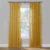 ChadMade 2 Panels 27 Inch Wide by 108 Inch Long Linen Cotton Curtains Room Darkening Pinch Pleated Draperies Living Room Patio Sliding Door Extra Long Drapes, Orange, Cary Collection view 1