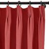 ChadMade 2 Panels 27 Inch Wide by 108 Inch Long Linen Cotton Curtains Room Darkening Pinch Pleated Draperies Living Room Patio Sliding Door Extra Long Drapes, Red, Cary Collection view 2