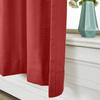 ChadMade 2 Panels 27 Inch Wide by 108 Inch Long Linen Cotton Curtains Room Darkening Pinch Pleated Draperies Living Room Patio Sliding Door Extra Long Drapes, Red, Cary Collection view 4
