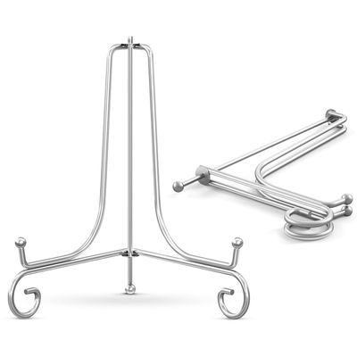 TR-LIFE Plate Stands for Display - 6 Inch Holder + Metal Easel Stand for Picture Frame, Decorative Plates, Photo, Book, Collectibles (2 Pack)