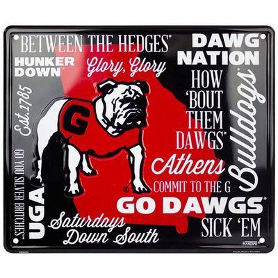 HangTime MS90000 Georgia Bulldog UGA Fan Cloud sign 12 x 14 novelty metal sign