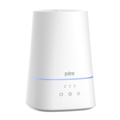 Pure Enrichment HUME Max - Easy Top-Fill Ultrasonic Cool Mist Humidifier, 3.7-L (1 Gallon) Water Tank, 3 Mist Settings, & Auto Shut-Off Timer - Ideal for Large Bedrooms, Nurseries & Dry Areas (White)