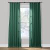 ChadMade 2 Panels 27 Inch Wide by 108 Inch Long Linen Cotton Curtains Room Darkening Pinch Pleated Draperies Living Room Patio Sliding Door Extra Long Drapes, Green Lake, Cary Collection view 1