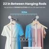 HOKEEPER Clothes Rack Heavy Duty Clothing Rack Load 650 LBS Collapsible Garment Rack with Wheels Double Rod Clothes Rack for Hanging Clothes Commercial Portable Closet Rack with Shelves 22"D*75"W*68"H view 4