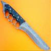 Damascus Steel Custom Handmade 16" Black Micarta Handle Hunting Bowie Knife view 1