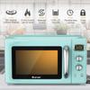 COSTWAY Retro Countertop Microwave Oven, 0.9Cu.ft, 900W Microwave Oven, with 5 Micro Power, Defrost & Auto Cooking Function, LED Display, Glass Turntable and Viewing Window, Child Lock view 2