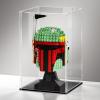LASOA 7x7x10 in Acrylic Display Case, 2.0mm Thick Dustproof Display Box with Glossy Black Base & LED Light, UV-Resistant Showcase for Action Figures and Collectibles view 1