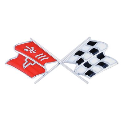 1967-1972 Corvette C3 Crossed Flags 6" x 3" Heavy Gauge Metal Magnet 631223