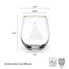 Celebrations by Mikasa Holiday Christmas Trees Stemless Wine, Set of 4, 18 Ounce view 2