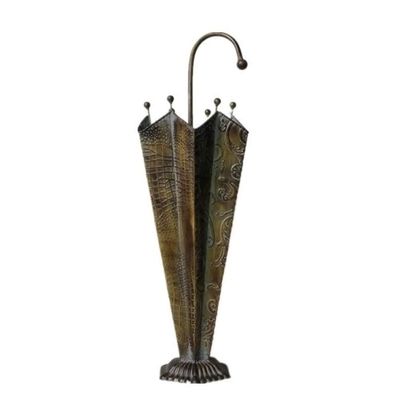 GUOYANHOME Umbrella Rackss Retro Umbrella Stand, Rust-Proof Iron Umbrella Holder, Decorative Storage Bucket for Hotel Shopping Mall Cafe, Bronze
