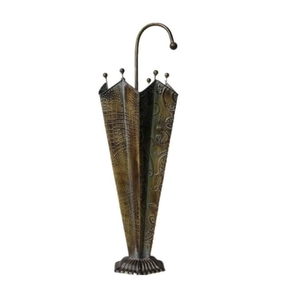 GUOYANHOME Umbrella Rackss Retro Umbrella Stand, Rust-Proof Iron Umbrella Holder, Decorative Storage Bucket for Hotel Shopping Mall Cafe, Bronze