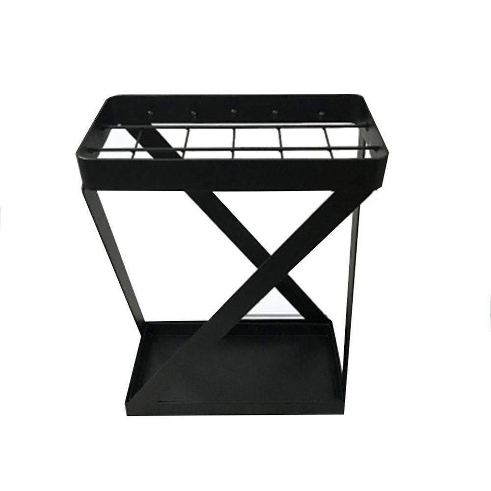 GUOYANHOME Umbrella Rackss Wrought Iron Umbrella Stand, Business Umbrella HolderHotel Mall Bank Lobby Stick Storage Rack with Drip Tray, 3 Styles (Size : Style 2)