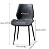 CGF-Barstools Dining Chair Set of 2 Wrought Iron Kitchen Dining Chair Home Chair Without Armrests, PU Leather Cushions and Golden Legs | Seat Height 46cm, Maximum Load 330LBS view 3