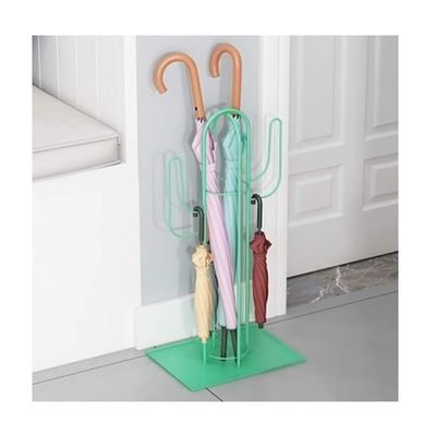 GUOYANHOME Umbrella Rackss Color Umbrella Stand, Cactus-Shaped Iron Storage Rack, Decoration for Window Display of Home Cafe, 5 Colors, 33x25x60cm (Color : White)