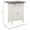 Sunset Trading Andrews Drop Leaf Kitchen Island, Expandable, Antique White and Distressed Chestnut Brown view 3