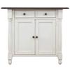 Sunset Trading Andrews Drop Leaf Kitchen Island, Expandable, Antique White and Distressed Chestnut Brown view 4