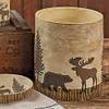 BLACK FOREST DECOR Woodland Moose & Bear Waste Basket view 1