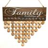angel3292 Wooden Family Birthday Reminder Calendar Board Wall Hanging,Special Days Family Friends Birthday Dates Sign DIY Calendar Reminder Wood Board JM01076 view 1