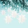 Christmas Party Decorations,12Pcs Holiday 3D Glittery Large White Snowflake Hanging Garland Flags-Christmas Winter Holiday New Year Party Home Decoration (White) view 3