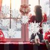 Christmas Party Decorations,12Pcs Holiday 3D Glittery Large White Snowflake Hanging Garland Flags-Christmas Winter Holiday New Year Party Home Decoration (White) view 4