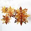 Christmas Party Decorations,12Pcs Holiday 3D Glittery Large Snowflake Hanging Garland Flags-Christmas Winter Holiday New Year Party Home Decoration (Turquiose Blue) view 1