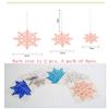 Christmas Party Decorations,12Pcs Holiday 3D Glittery Large Snowflake Hanging Garland Flags-Christmas Winter Holiday New Year Party Home Decoration (Turquiose Blue) view 2