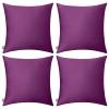4-Pack 100% Cotton Comfortable Solid Decorative Throw Pillow Case,Thmyo Square Cushion Cover Pillowcase Sublimation Blank Pillow Covers DIY Throw Pillowcase(20x20 inch/ 50x50cm,Dark Reddish Purple) view 1