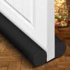 Holikme Door Draft Stopper Weather Stripping Window Breeze Blocker Adjustable Door Sweeps, Black view 1