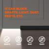 Holikme Door Draft Stopper Weather Stripping Window Breeze Blocker Adjustable Door Sweeps, Black view 2