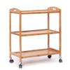 3-Tier Rolling Utility Cart, Bamboo Kitchen Serving Bar Cart, Multipurpose Use Storage Shelf Unit On Wheels, for Bar Home Dining Room Kitchen Hotel view 1
