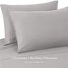 Luxurious - 800 Series - Egyptian Cotton - 4PC Bed Sheet Set - ( Flat Sheet + Fitted Sheet 24" Deep Pocket + 2 PC Pillow Cases ) - Fade Resistant - (California King, Silver) view 3