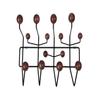 SHISEDECO Classic Hang it All Coat Rack, Mid Century Modern Wall Mounted Hooks with Painted Solid Wooden Balls, Decorative Creative Fashion Wood Hanger for Home, Bedroom (Dark Walnut) view 1