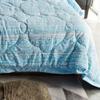 3 Piece Mid-Century Modern Goose Down Alternative Comforter Twin Printed Geometric Pattern Bedspread Stylish Border Trim Design Microfiber All Season Blue Shabby Chic Bedding Reversible Comforter Set view 2