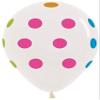 100 NEON UV Clear Polka Dots 11" Glow Blacklight Reactive Party Latex Balloons view 1