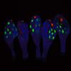 100 NEON UV Clear Polka Dots 11" Glow Blacklight Reactive Party Latex Balloons view 3