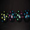 100 NEON UV Black Polka Dots 11" Glow Blacklight Reactive Party Latex Balloons view 4