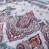 DaDa Bedding Bohemian Summertime Cozy Floral Bedspread Set - Paisley Beach Vibes Bright Vibrant Colorful Reversible Coverlet - Turquoise Blue Red Orange with White Background - Twin - 2-Pieces view 3