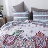 DaDa Bedding Bohemian Summertime Cozy Floral Bedspread Set - Paisley Beach Vibes Bright Vibrant Colorful Reversible Coverlet - Turquoise Blue Red Orange with White Background - Twin - 2-Pieces view 4