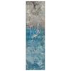 Liora Manne Marina Low Profile Durable Indoor/Outdoor Woven Rug- Surf Ocean 1'11" x 7'6" view 3