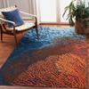 Liora Manne Marina Low Profile Durable Indoor/Outdoor Woven Rug- Coral Ocean 3'3" x 4'11" view 1