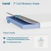 Lucid 5 Inch Memory Foam Mattress  Low Profile - Firm Feel - Infused with Bamboo Charcoal and Gel - Bed in a Box - Temperature Regulating - Breathable - Twin XL Size view 2
