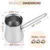 Quality Turkish Coffee Pot - Turkish Coffee Maker, Chai Pot, Arabic Coffee Pot, Briki Greek Coffee Pot, Greek Briki, Cezve, Ibrik (15oz) view 3