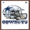 Trends International NFL Dallas Cowboys - Drip Helmet 20 Wall Poster, 14.725" x 22.375", Mahogany Framed Version view 1