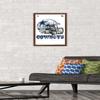Trends International NFL Dallas Cowboys - Drip Helmet 20 Wall Poster, 14.725" x 22.375", Mahogany Framed Version view 2