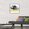 Trends International NFL Pittsburgh Steelers - Drip Helmet 20 Wall Poster, 14.725" x 22.375", Silver Framed Version view 2