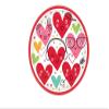Amscan Valentine Multicolor Heart Face Round Party Paper Plates 7", 18 Ct. view 1
