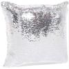 10Pcs Sublimation Blank Pillow Covers 16x16in Reversible Sequin Magic Swipe Pillow Cases Cushion Cover for Couch Sofa Bed (Silver) view 2